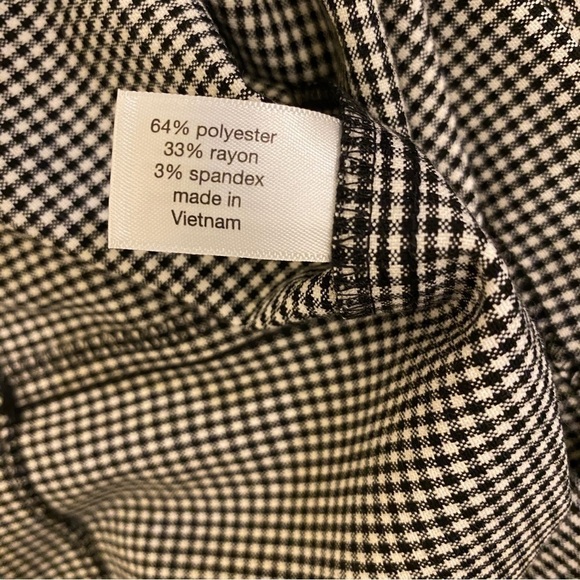 Lane Bryant NWT 22 Wide Leg Capri Pants High Rise Black White Gingham Checked - Picture 7 of 9